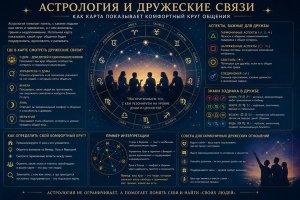 Астрология и дружеские связи - как карта показывает комфортный круг общения